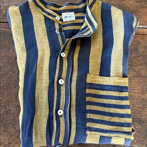 Lea Bottega di Brunelli Medium men unisex long sleeve Linen shirt handmade Italy - Picture 10 of 10